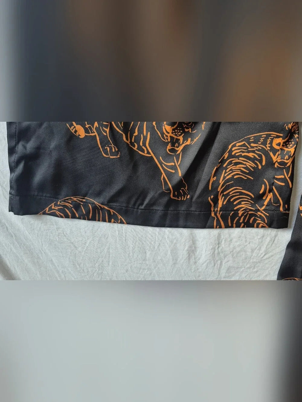 Auden Luxury Sleepware Flare Pant Tiger Print Small